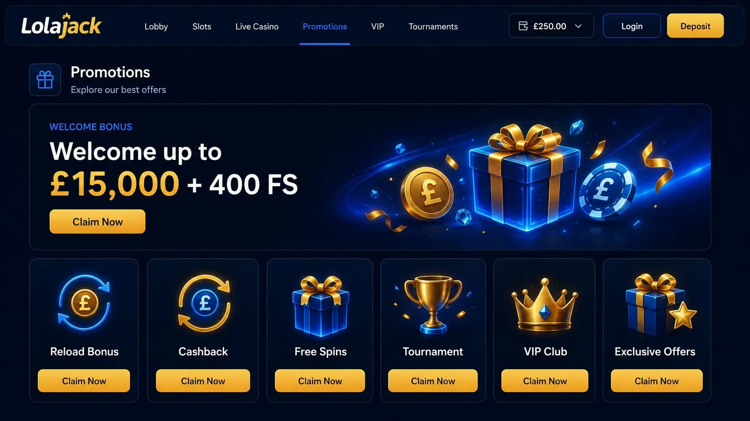 Bonuses and Promotions at Lolajack
